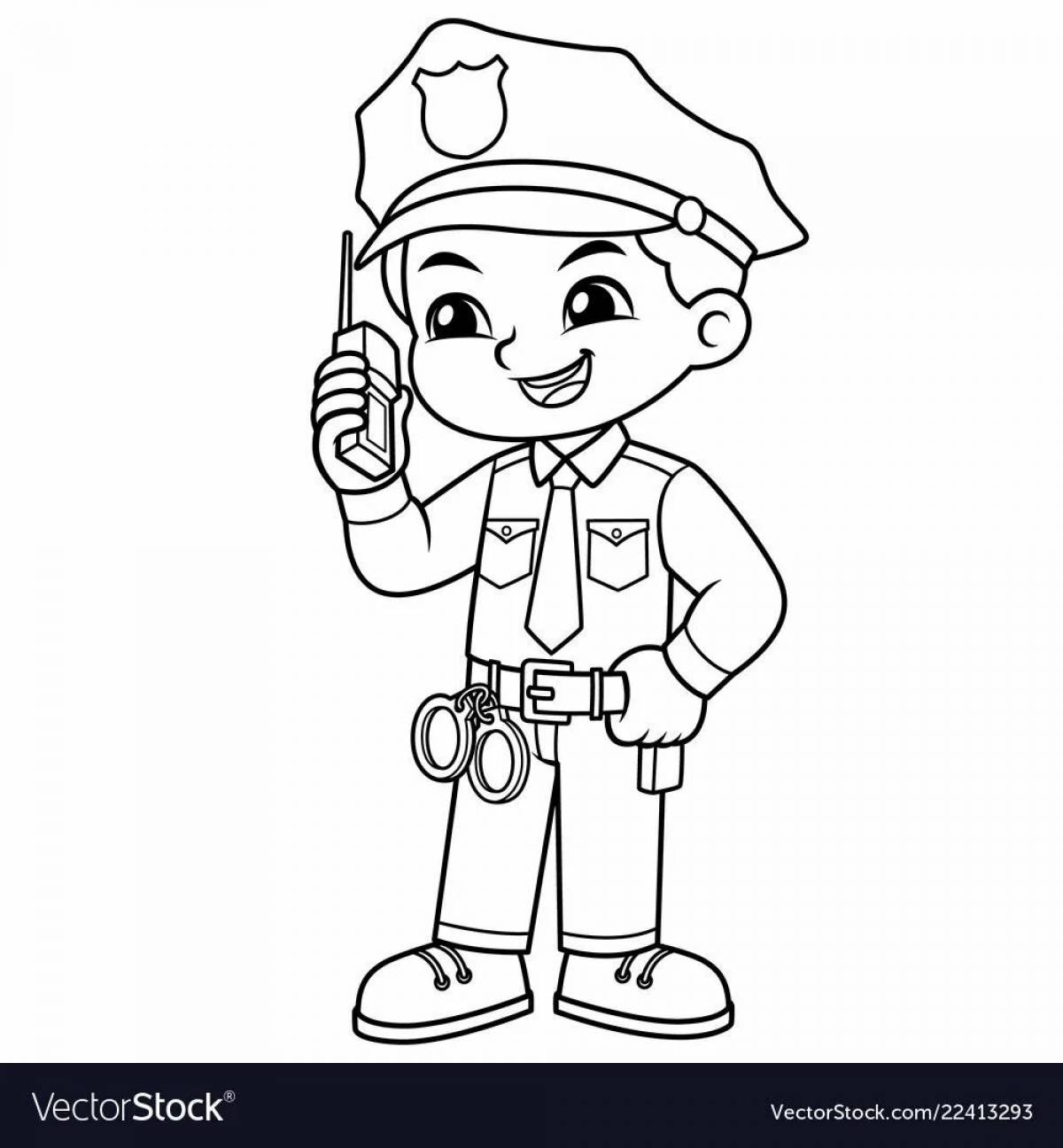 Traffic police inspector for children #11