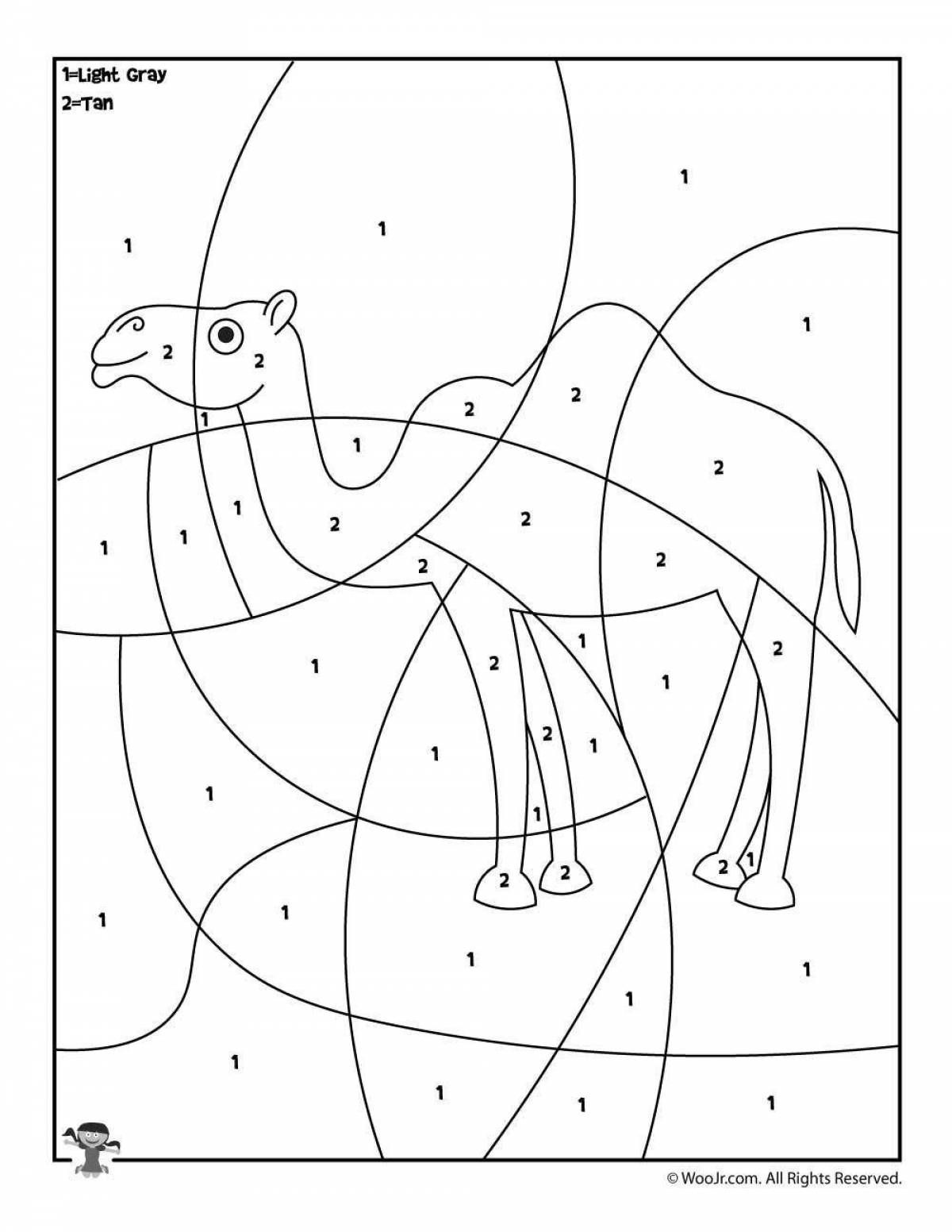Adorable pet coloring by numbers