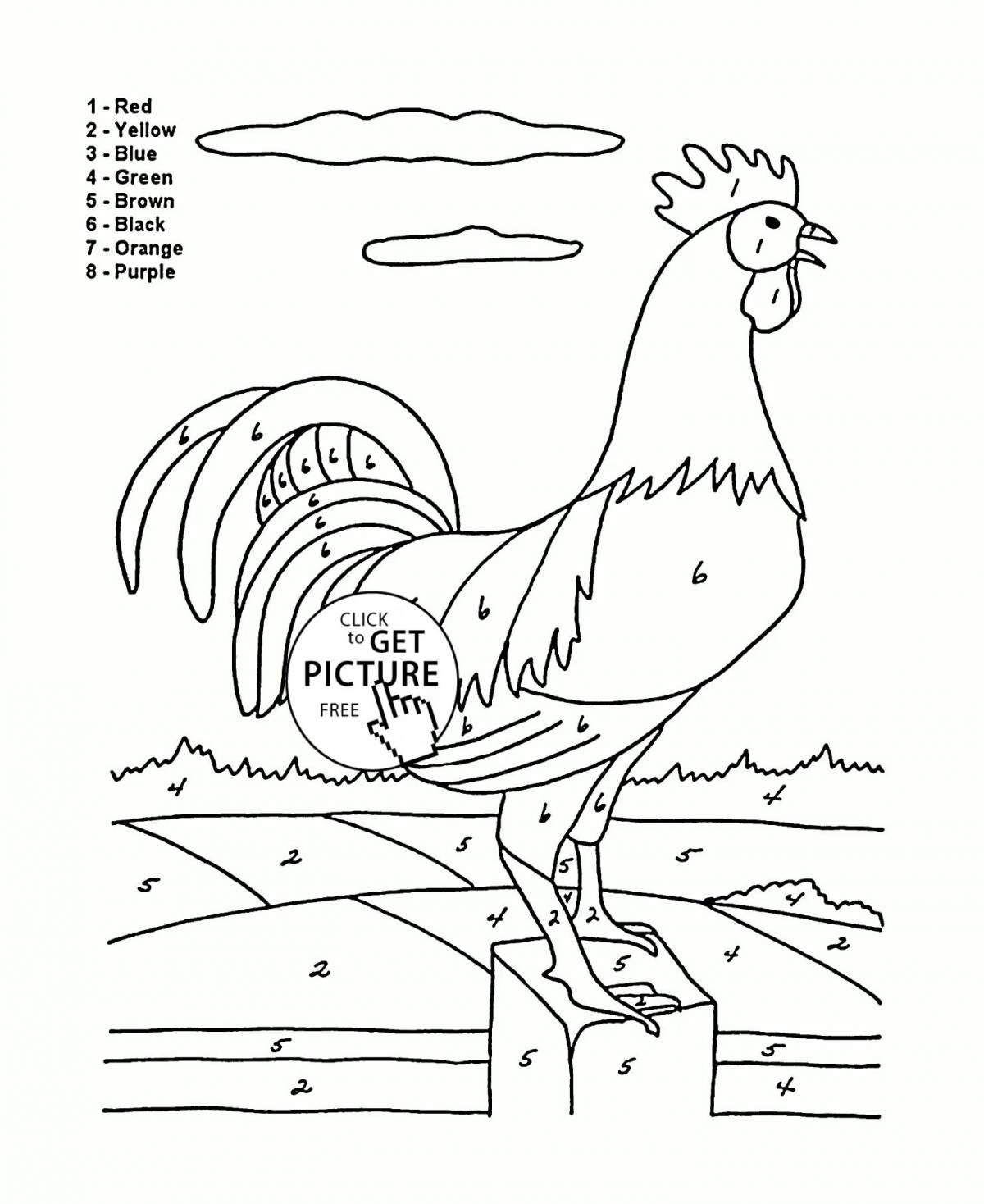 Amazing pet coloring page by number