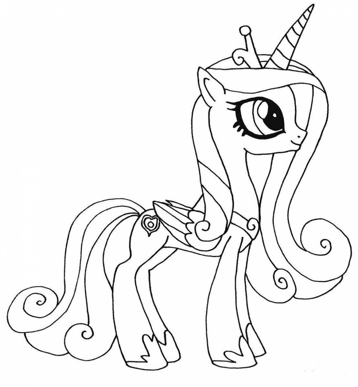 Charming coloring my little pony cadence