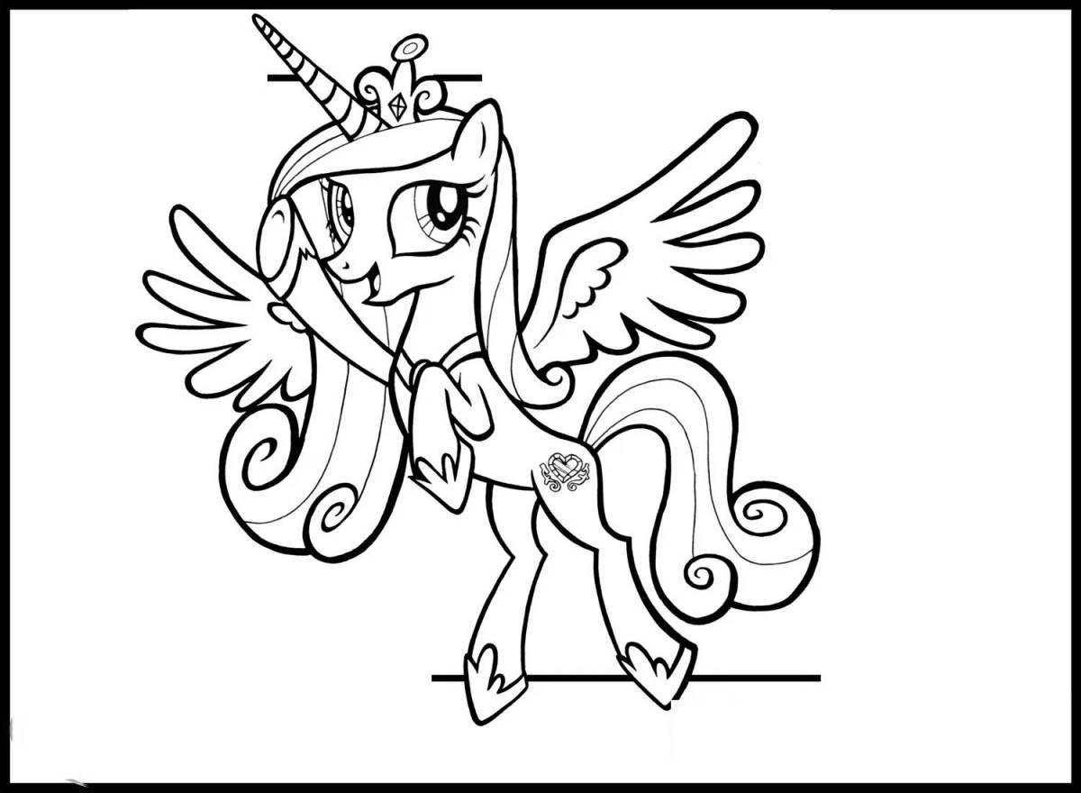 Joyful coloring my little pony cadence