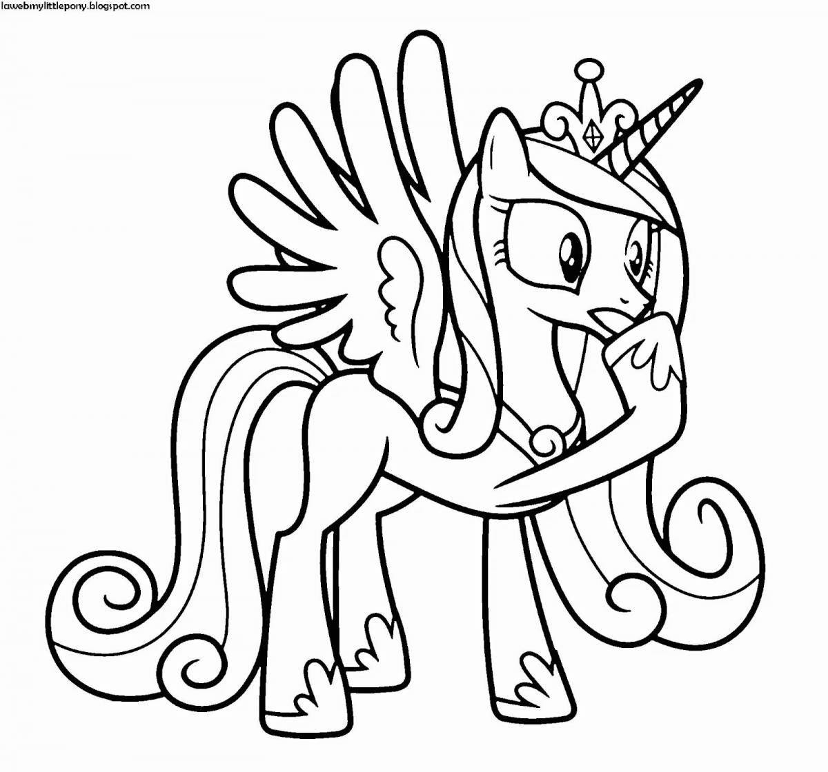 My little pony cadence glowing coloring book