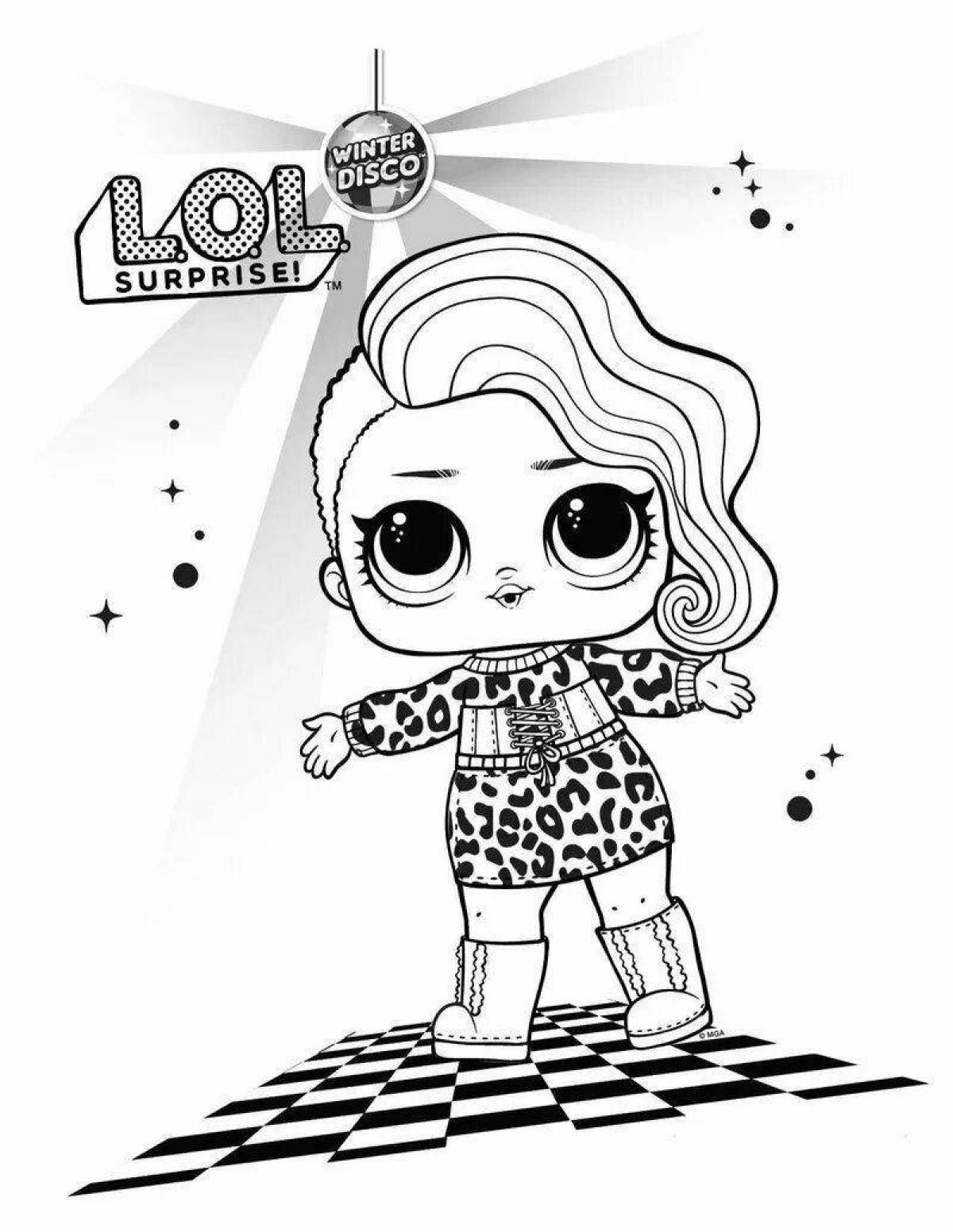 Pretty coloring page lol doll new series