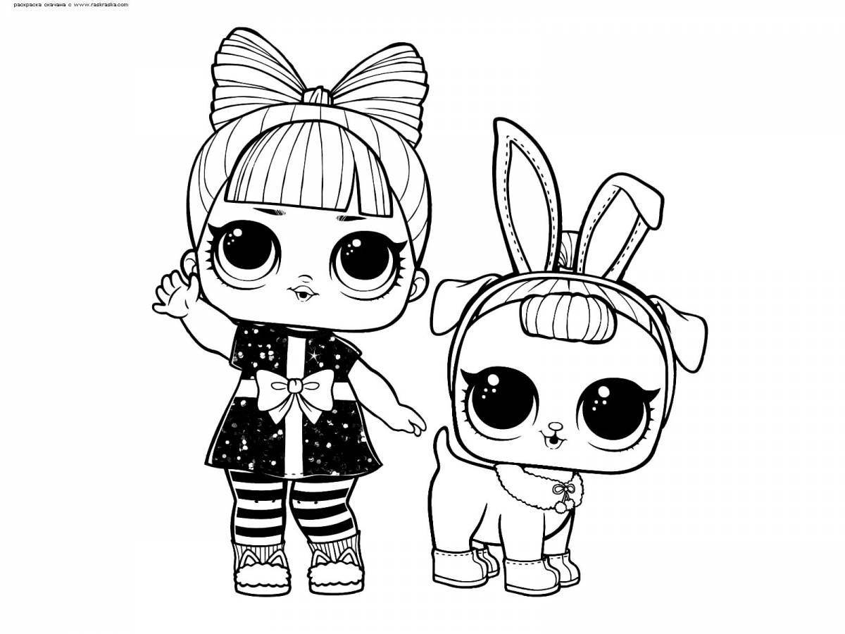 Dazzling coloring page lol doll new series