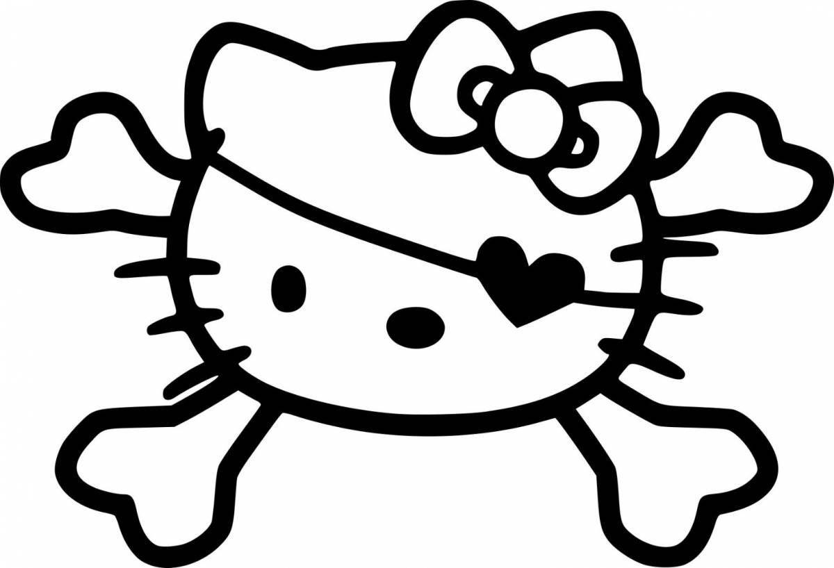 Изысканная раскраска миледи из hello kitty