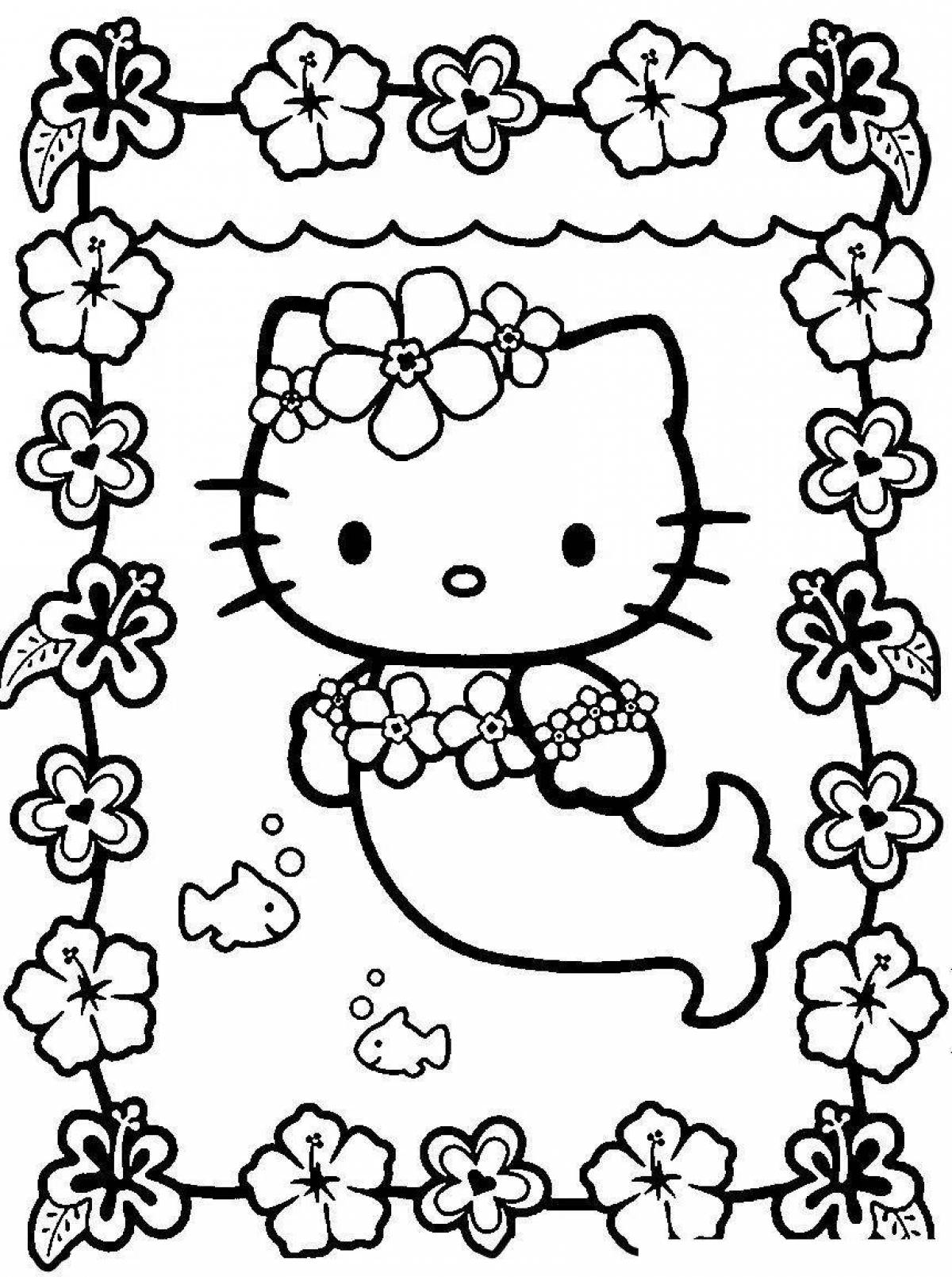 Сказочная раскраска миледи из hello kitty