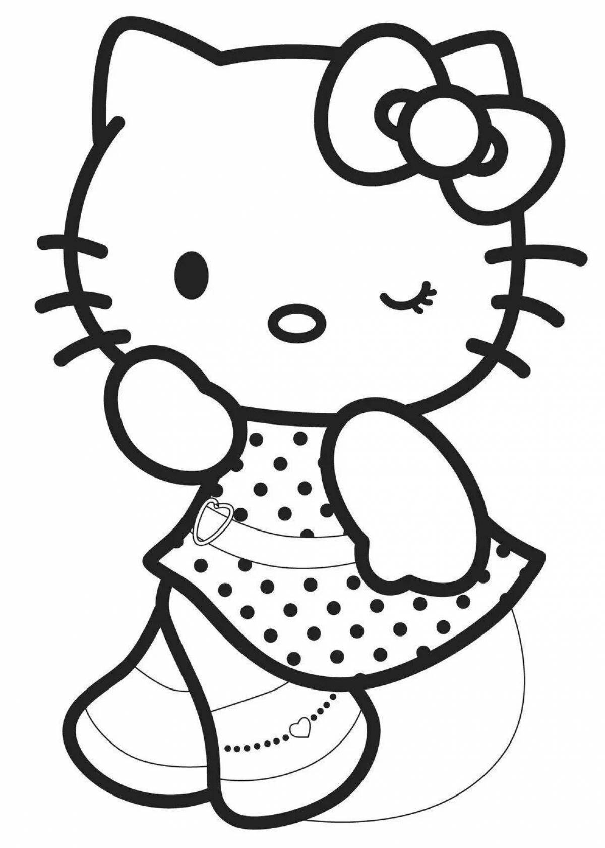 Анимированная раскраска миледи из hello kitty
