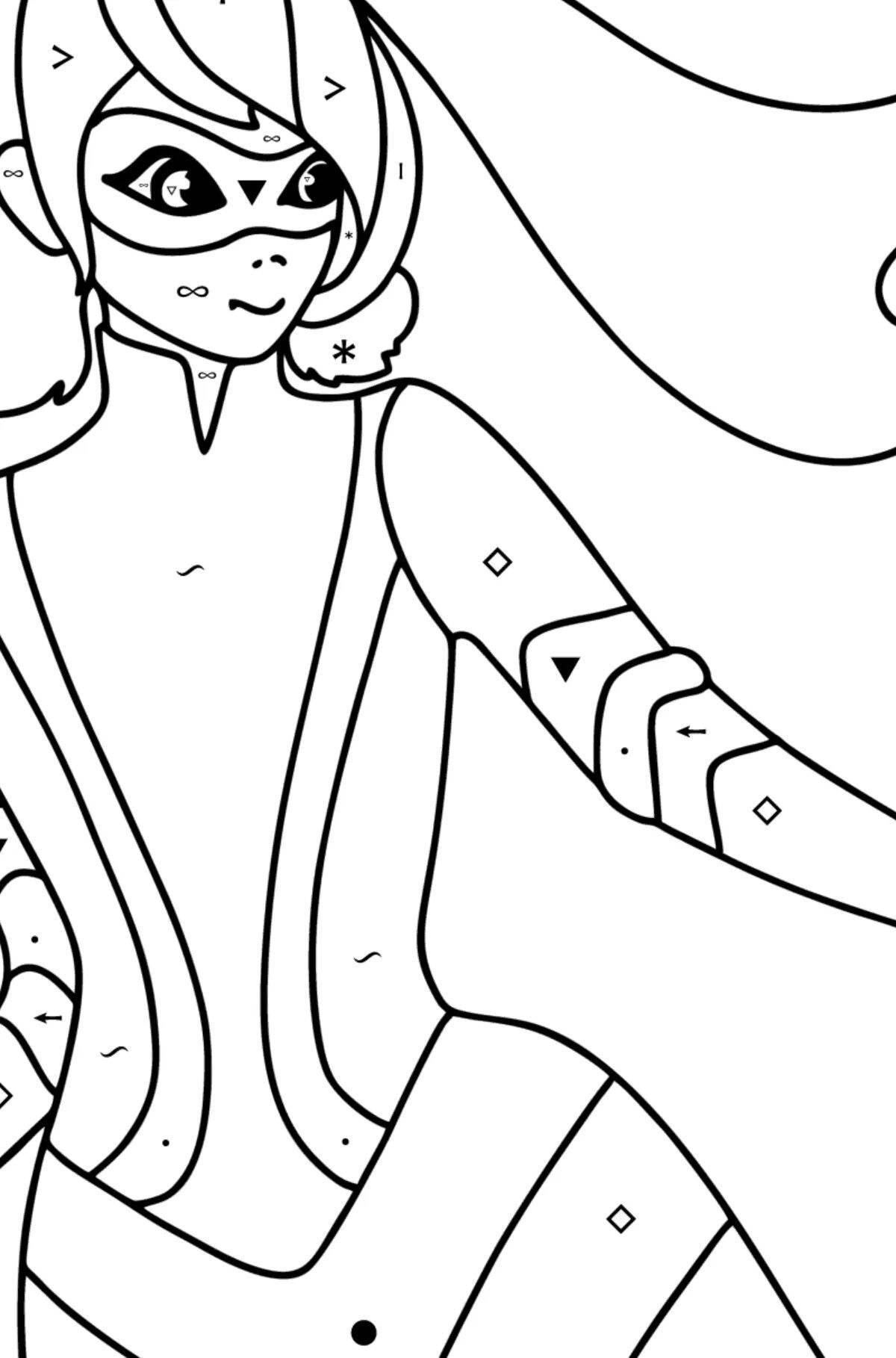 Colouring bright lady bee ladybug