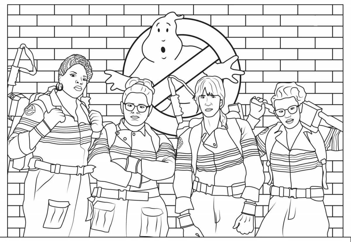 Ghostbuster mystery car coloring page