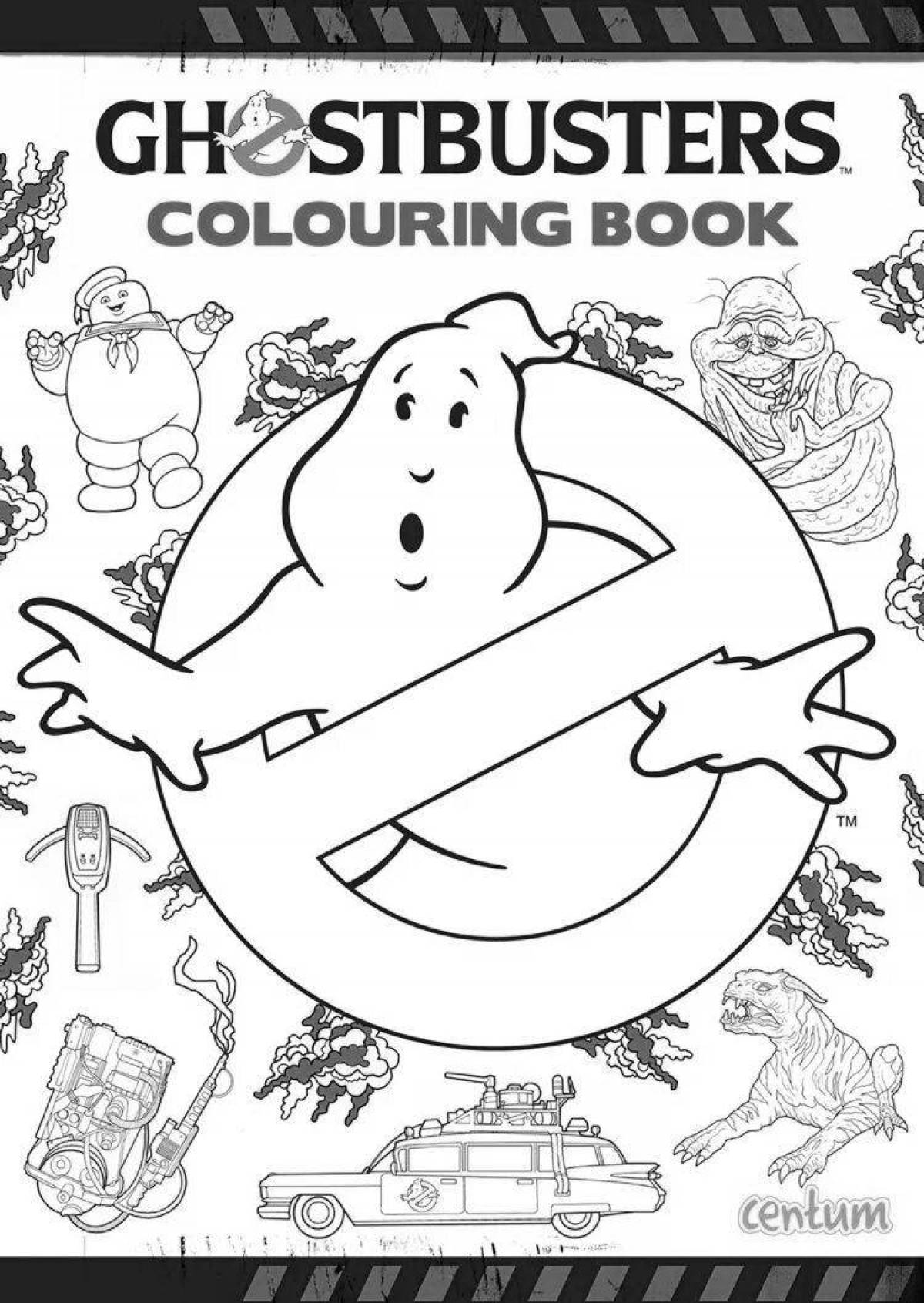 Ghostbuster magic car coloring page