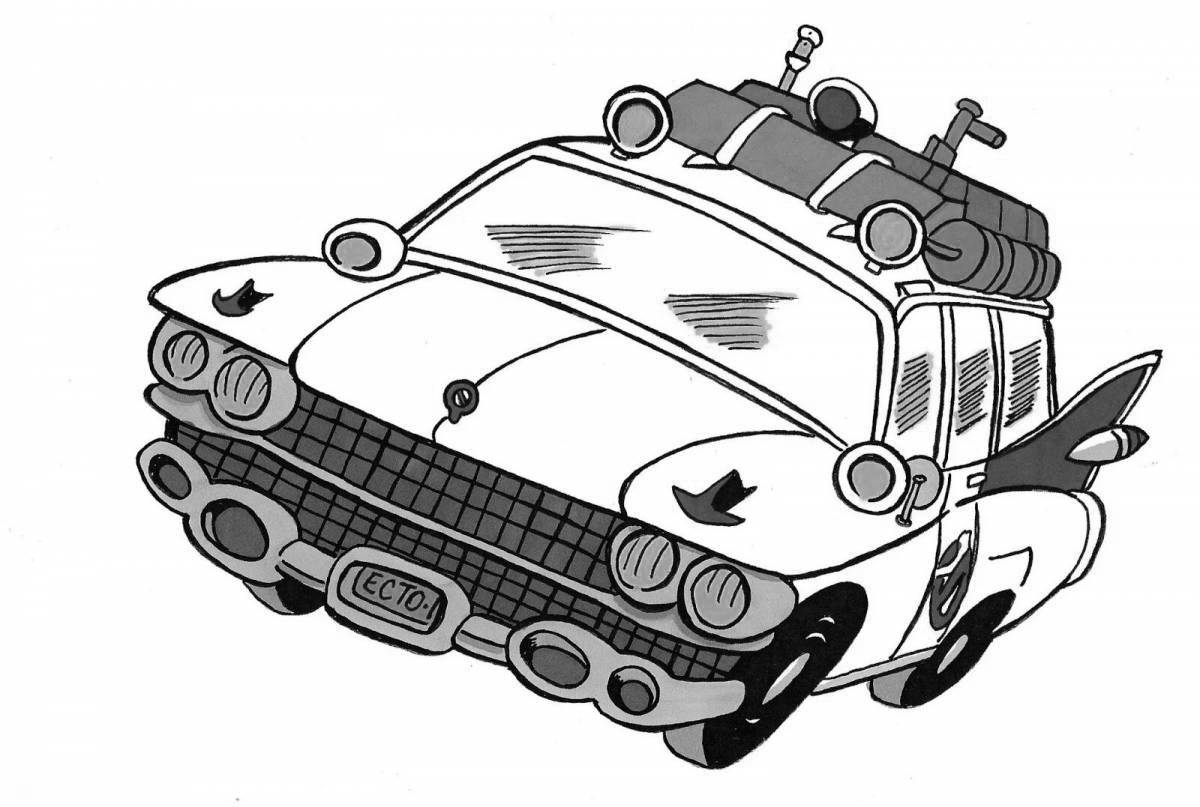 Ghostbuster Wonderful Car Coloring Page