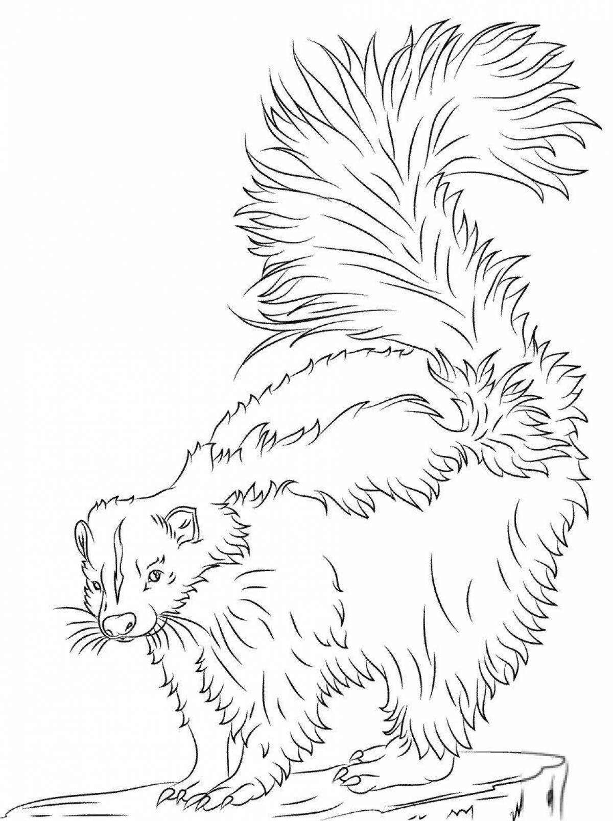 Playful wolverine animal coloring page for kids