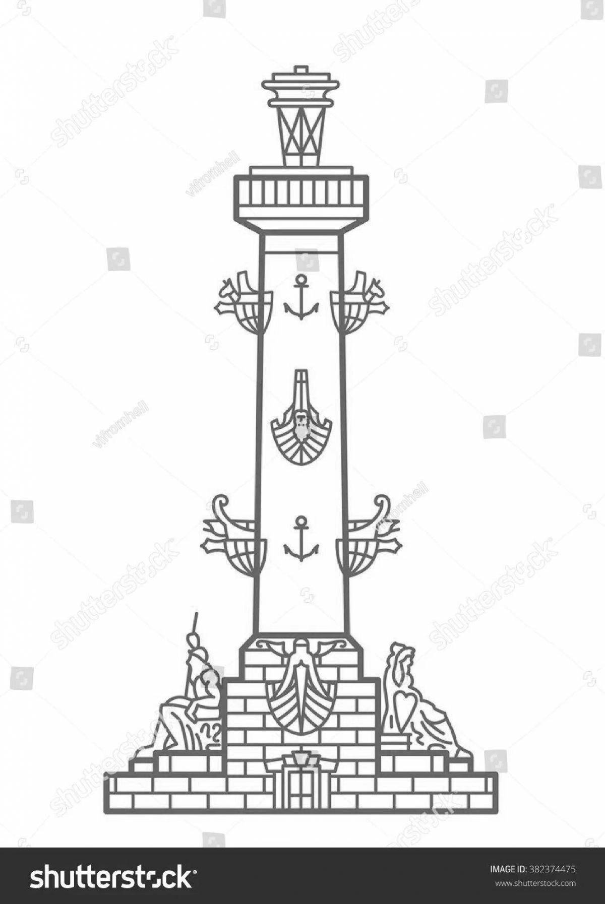 Ростральные колонны рисунки детей