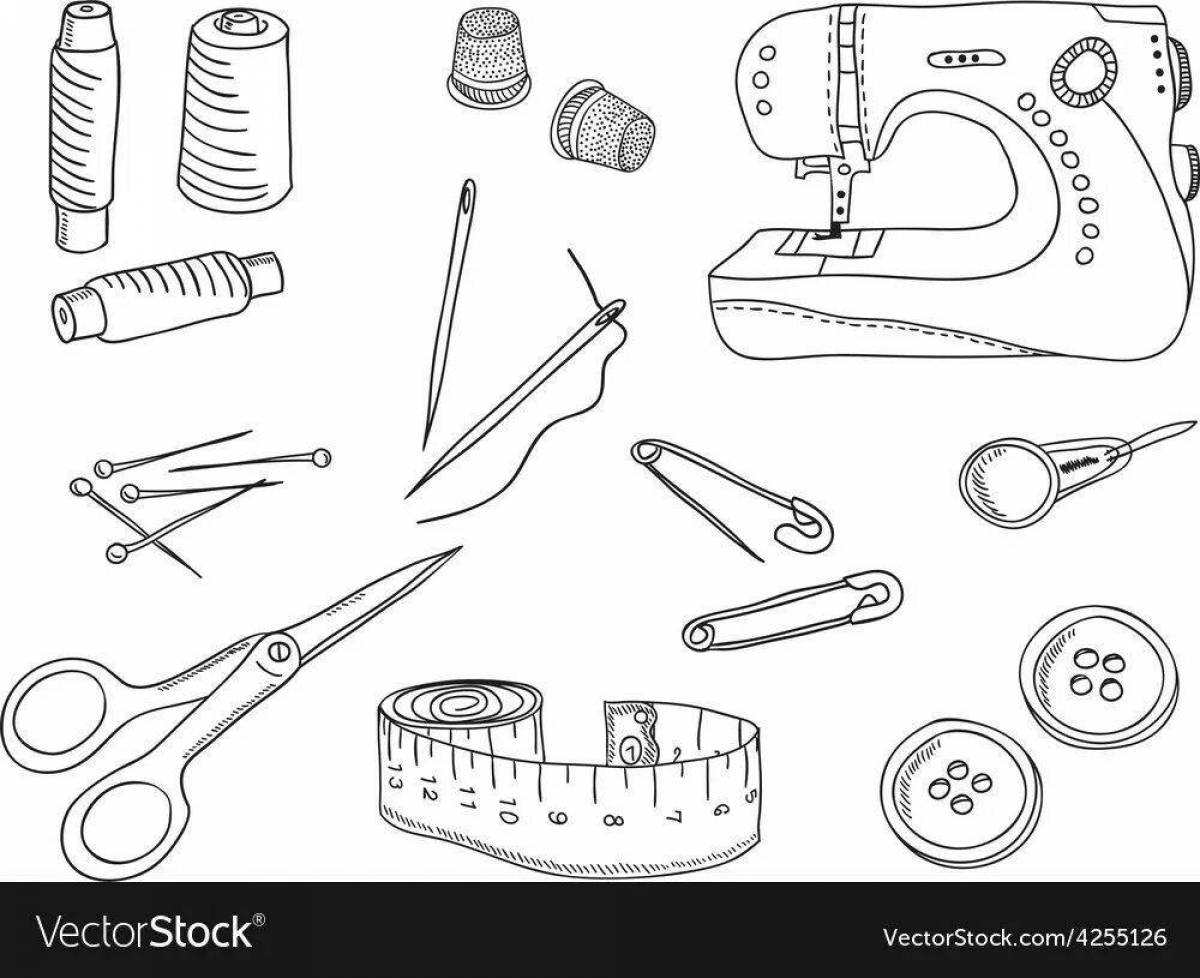 Картинки инструментов для шитья