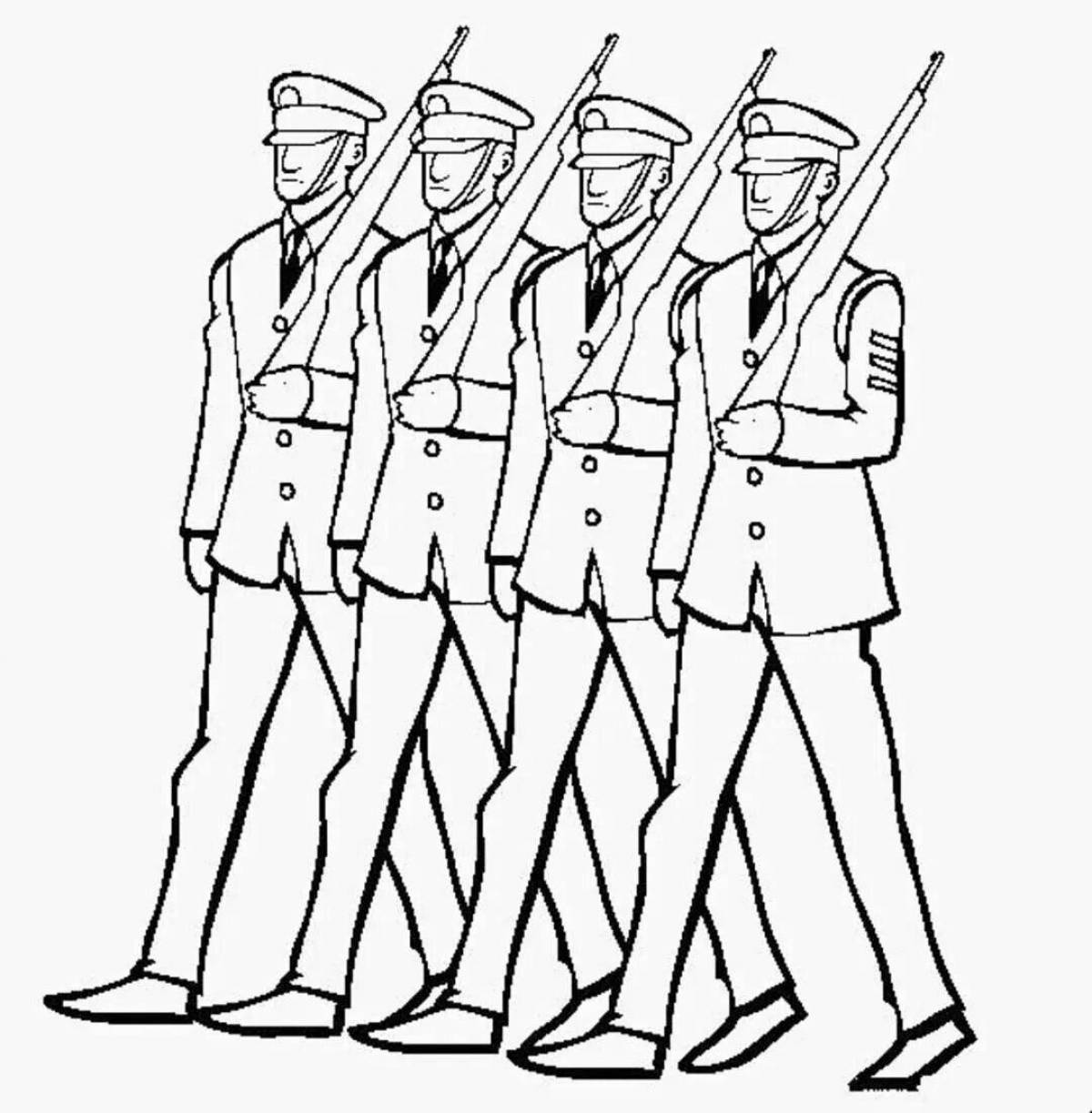 Shining soldier coloring pages for kids