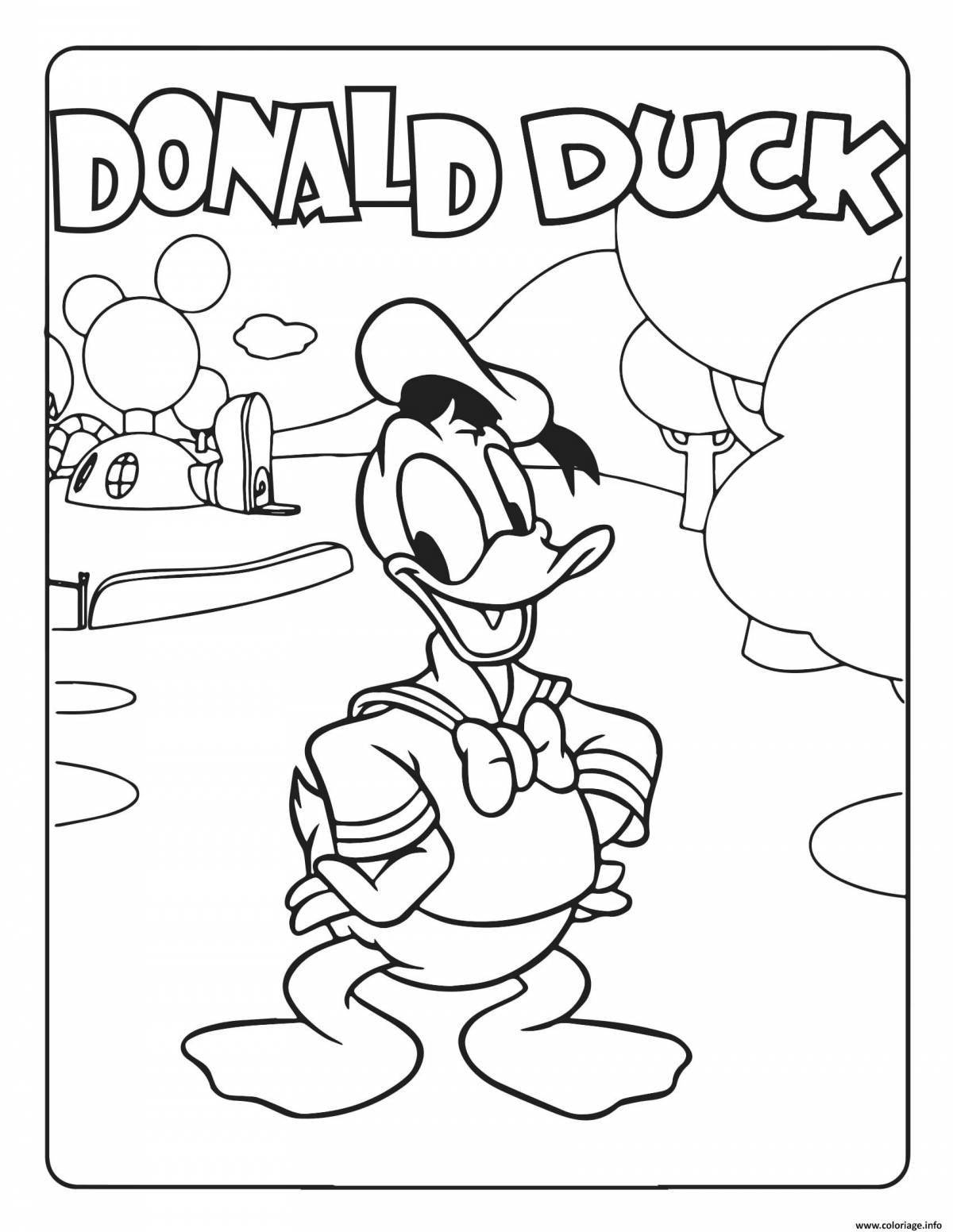 Strong donald duck with money