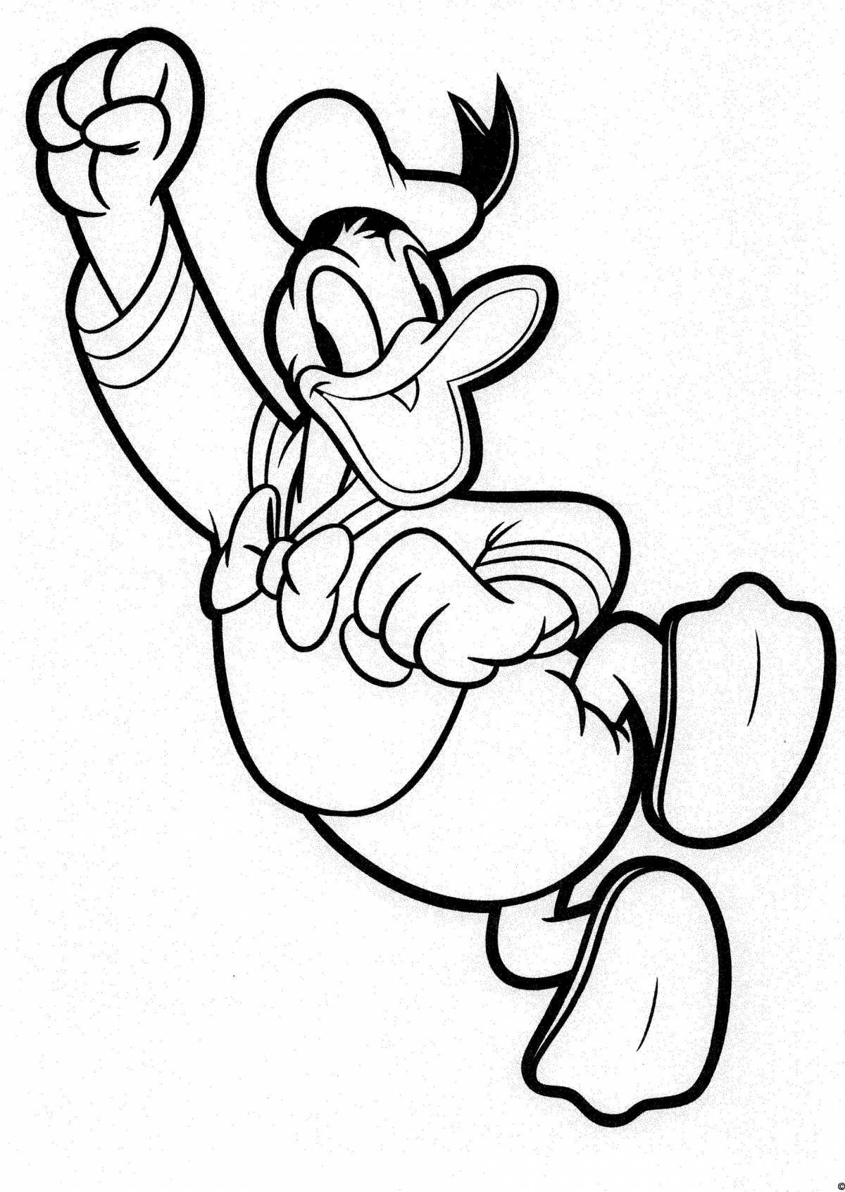 Delightful donald duck with money