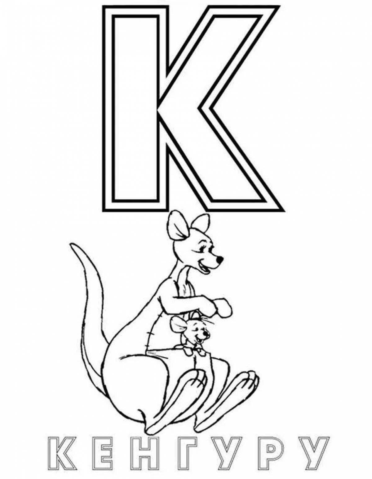 Coloring funny letter k