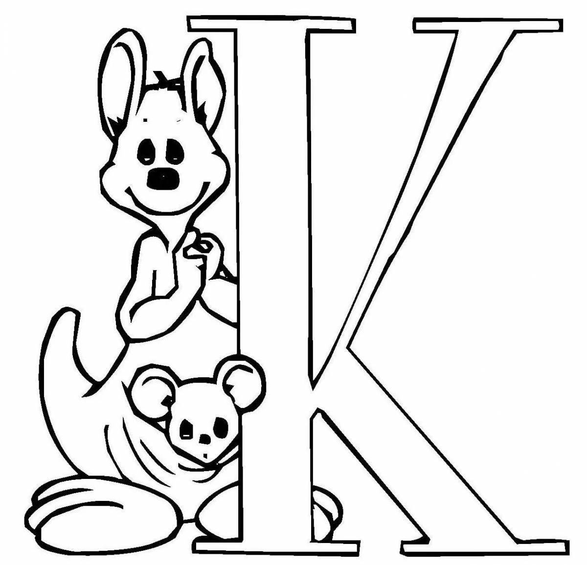 Coloring majestic letter k