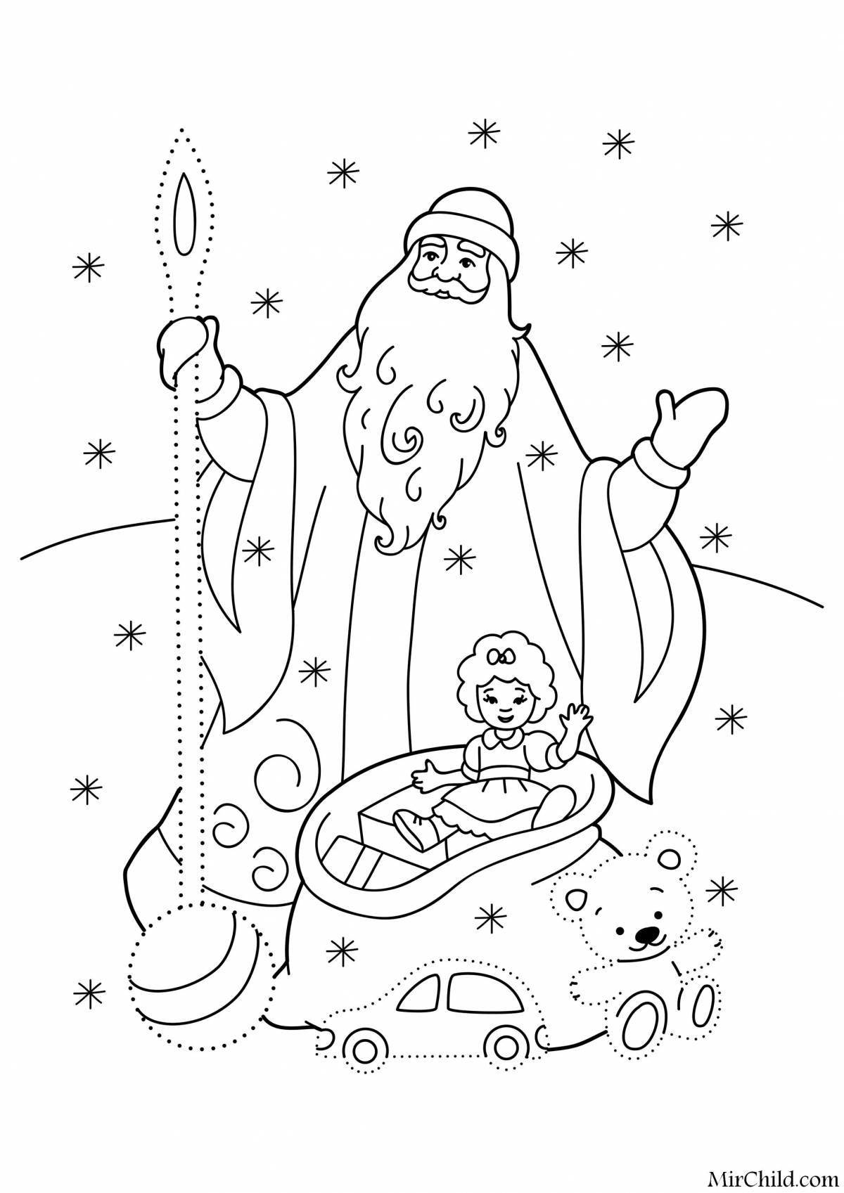 Playful Christmas coloring book for boys