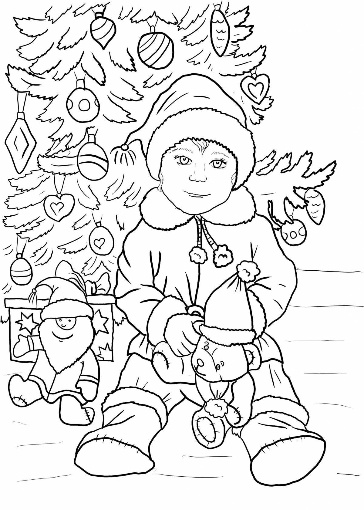 Creative Christmas coloring book for boys