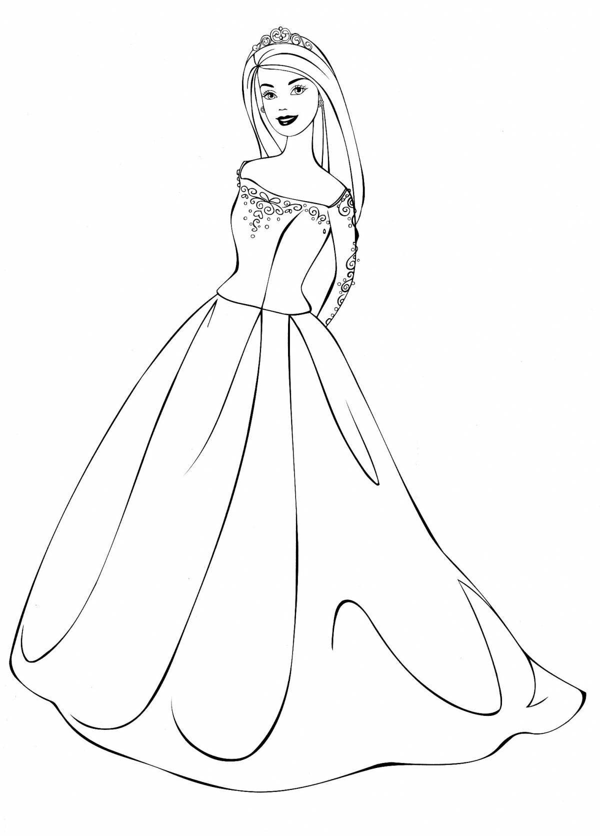 Wonderful barbie princess coloring pages for girls