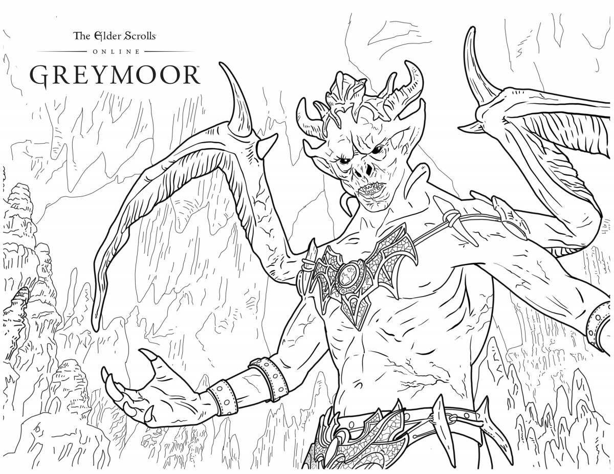 A fascinating coloring book for skyrim