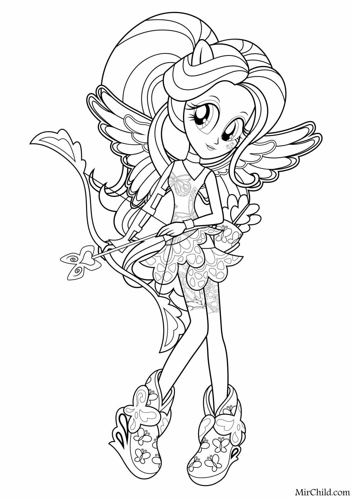 Playful little pony coloring page