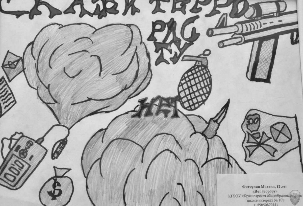 Playful coloring: terrorism is not for children