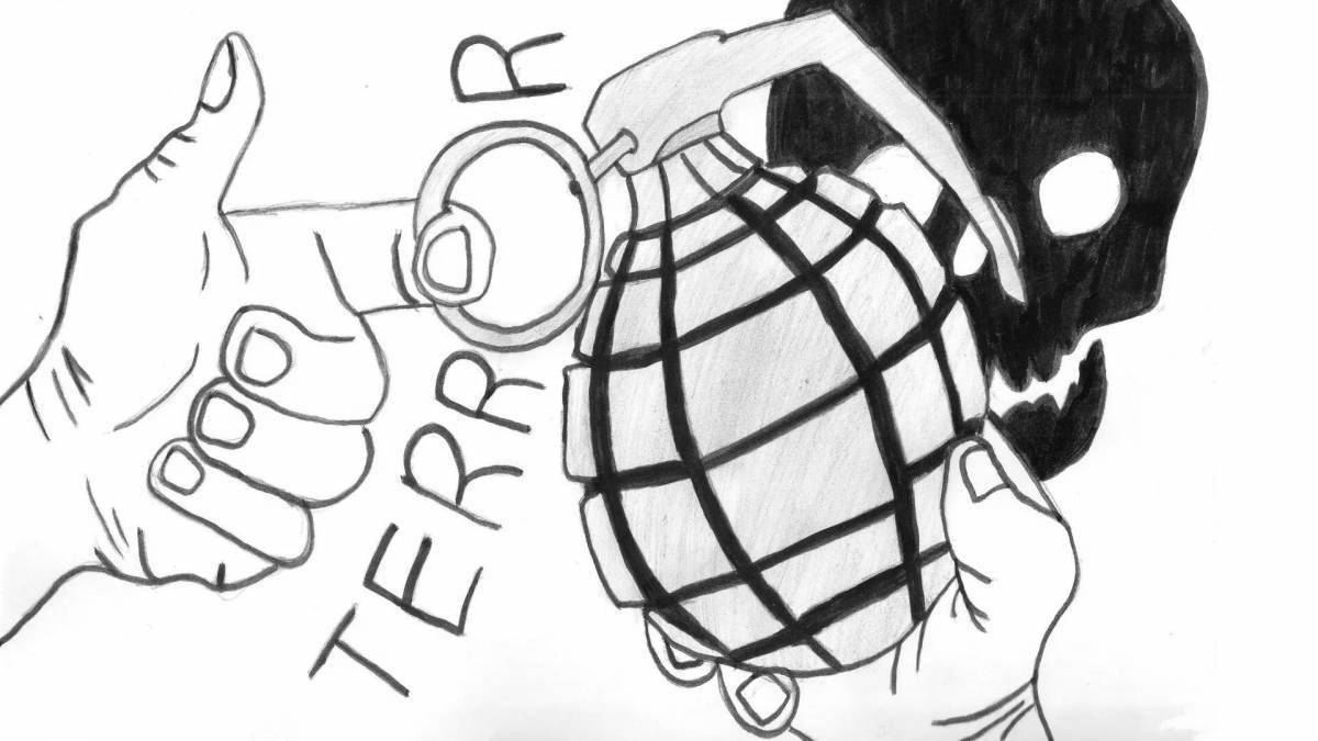 Fun coloring book: terrorism is not for children
