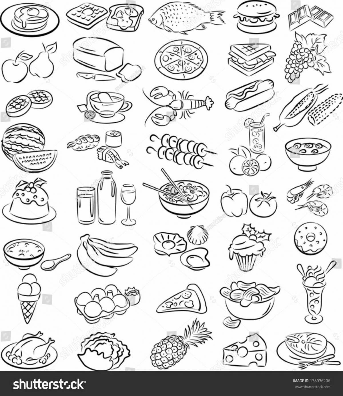 Nutritive coloring junk food