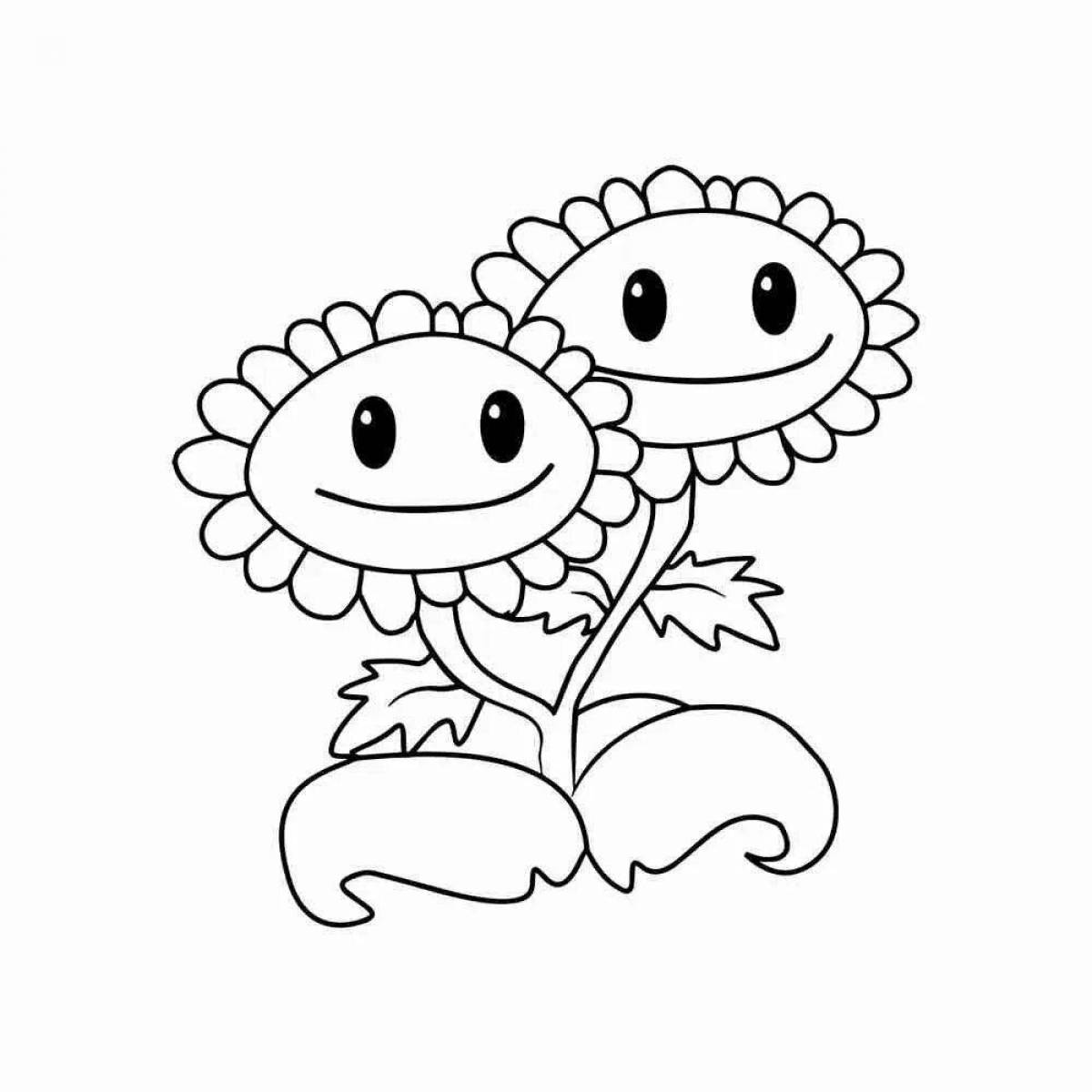 Glitter Colored Plants vs. Zombies Sunflower