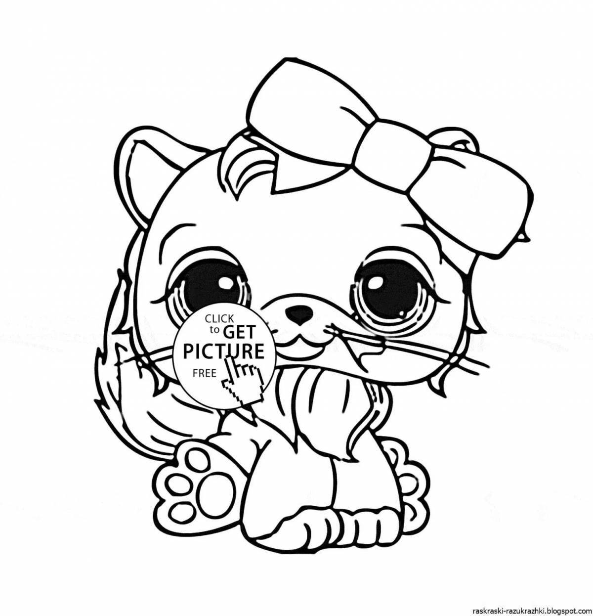 Radiant coloring page lol for girls animals