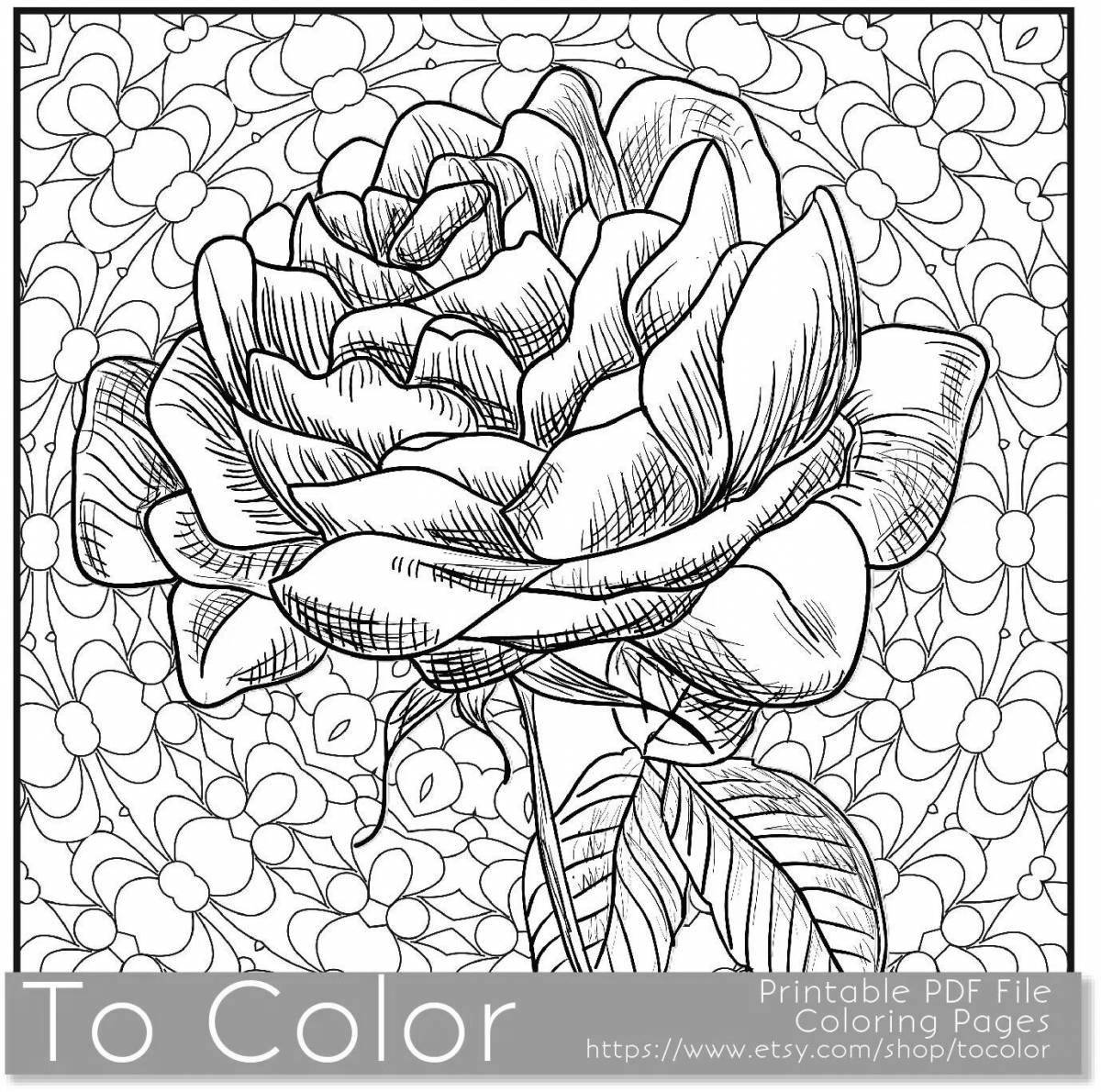 Impeccable coloring beautiful and complex flowers
