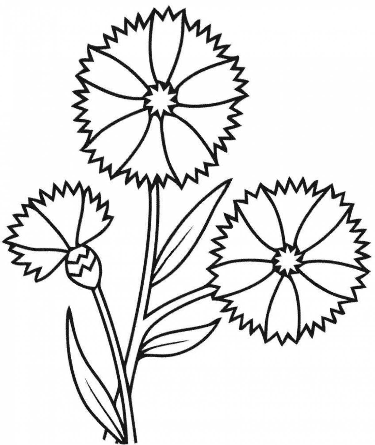 Blissful wildflowers coloring pages for kids