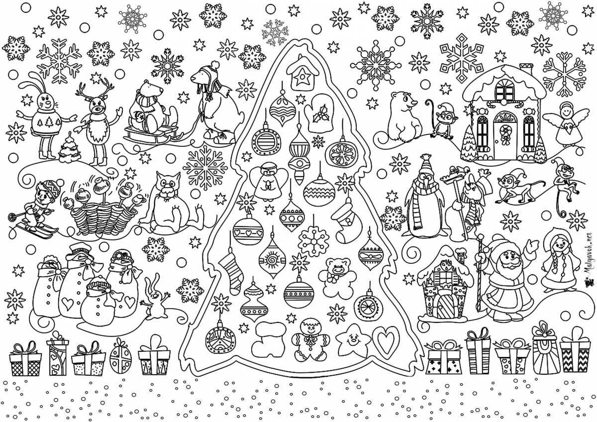 Exquisite Christmas coloring book