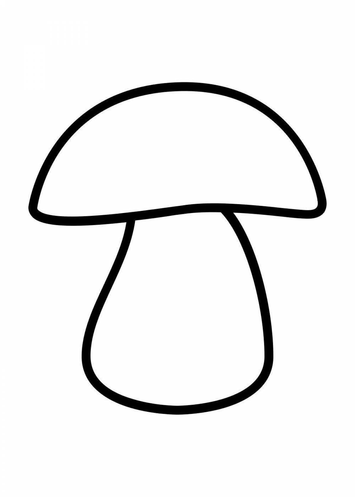 Веселая раскраска с белыми грибами для детей