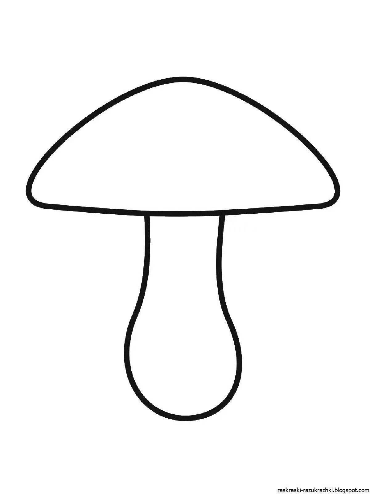 Wonderful porcini mushrooms coloring pages for kids