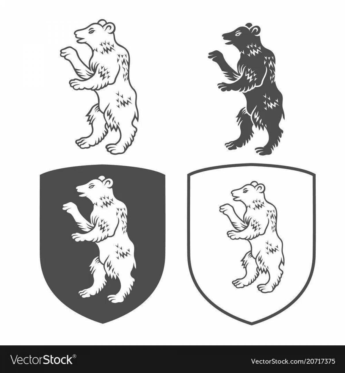 Large coat of arms of Yaroslavl for kids