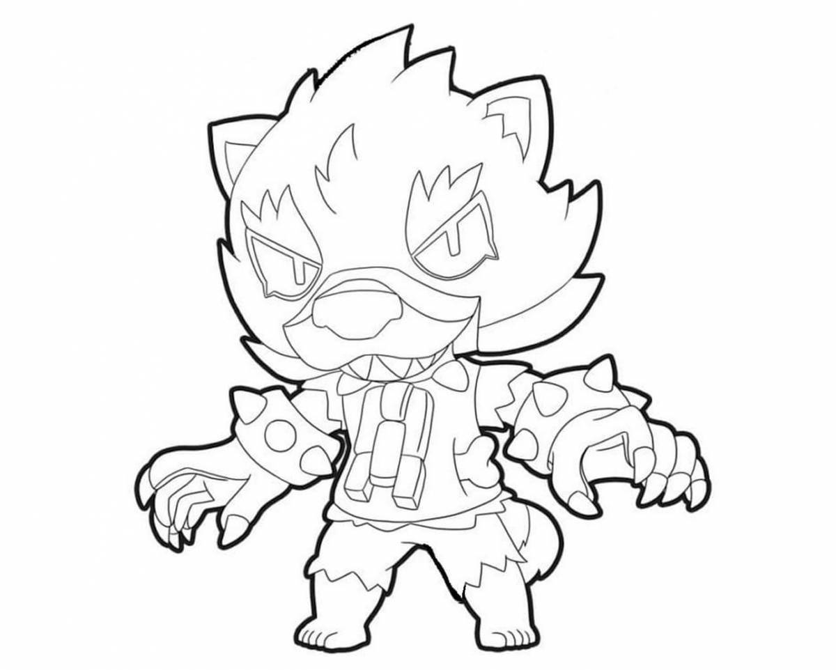 Great werewolf leon coloring page