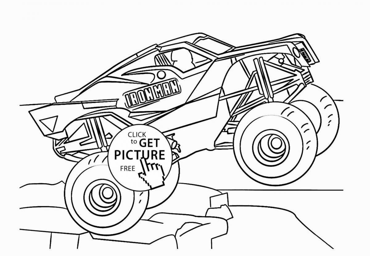 Great hot wheels monster truck coloring pages