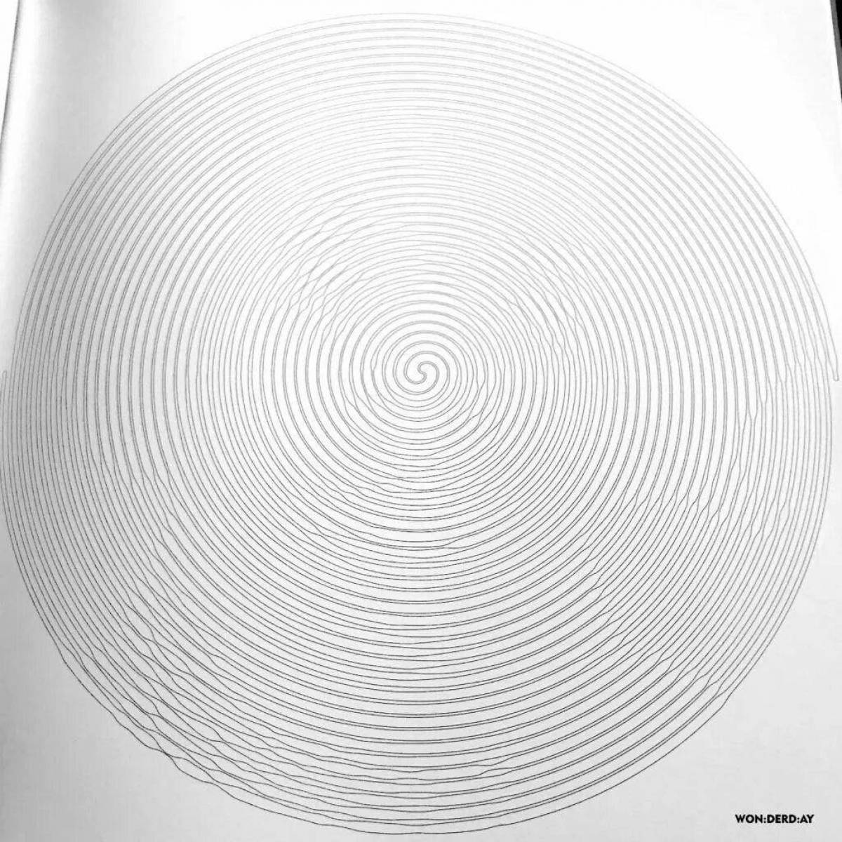 Очаровательная круговая спиральная раскраска гарри поттера