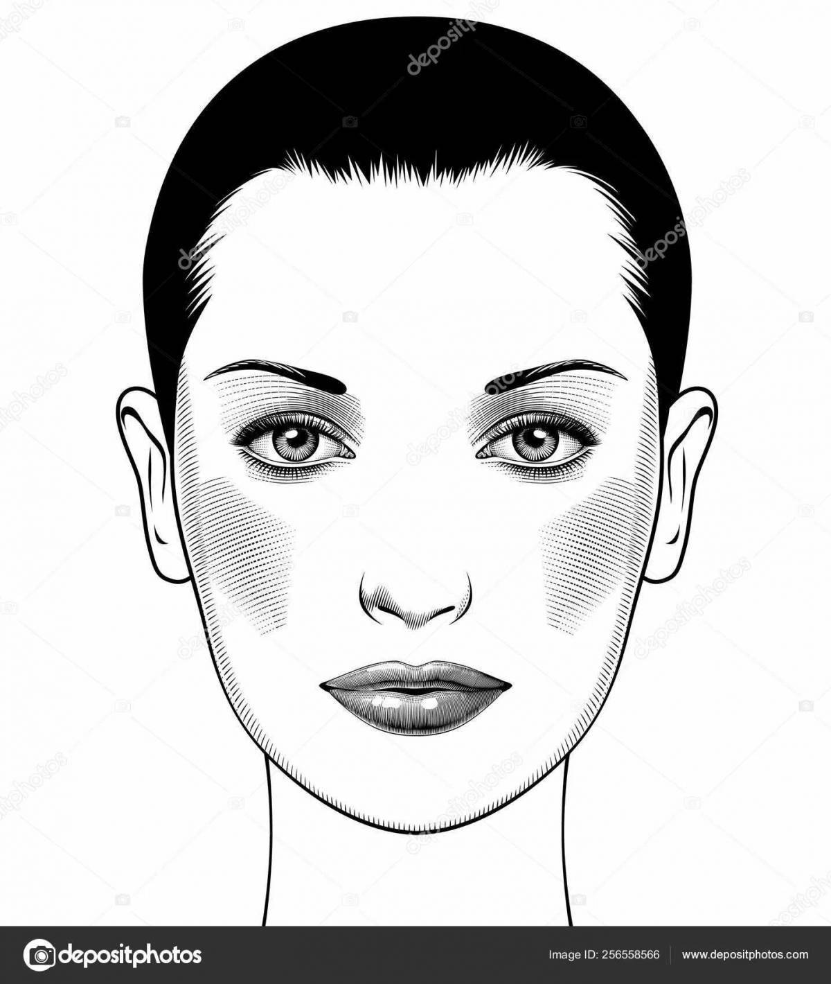 Раскраска лица женщины с прекрасным макияжем