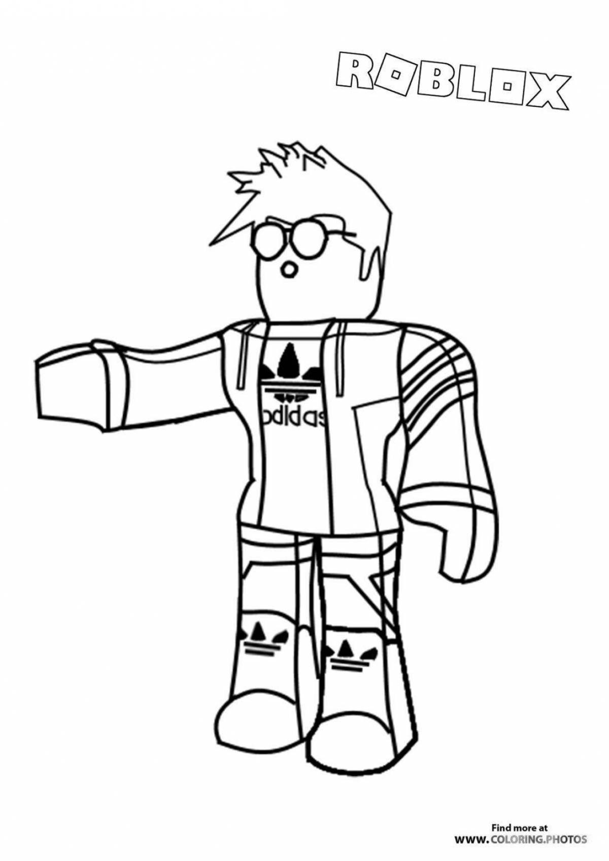 Colorful roblox coloring page by numbers
