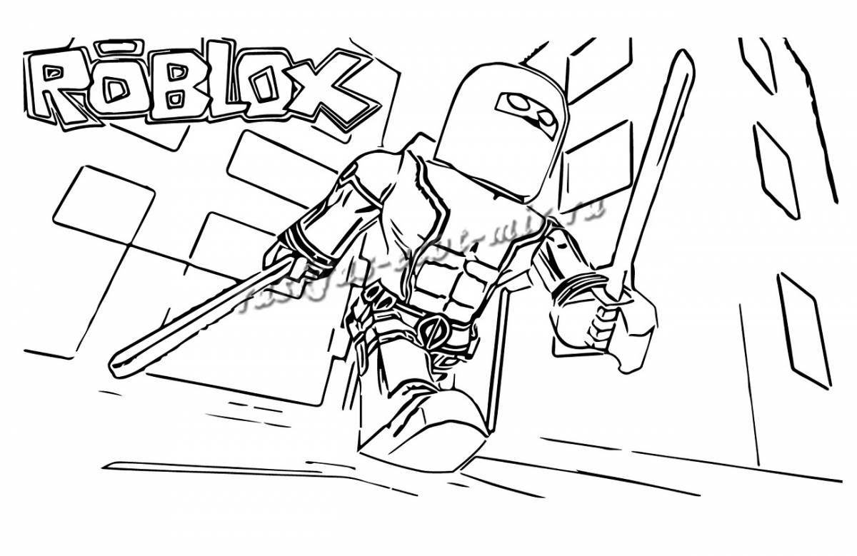 Joyful roblox coloring page by numbers