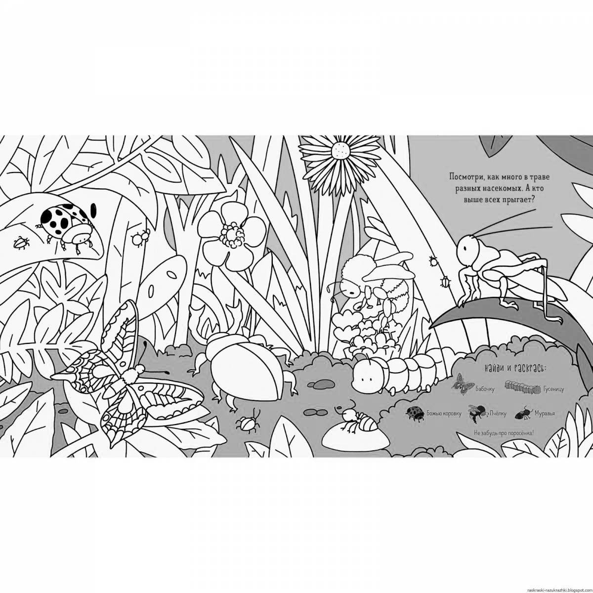 Playful clover by numbers coloring page