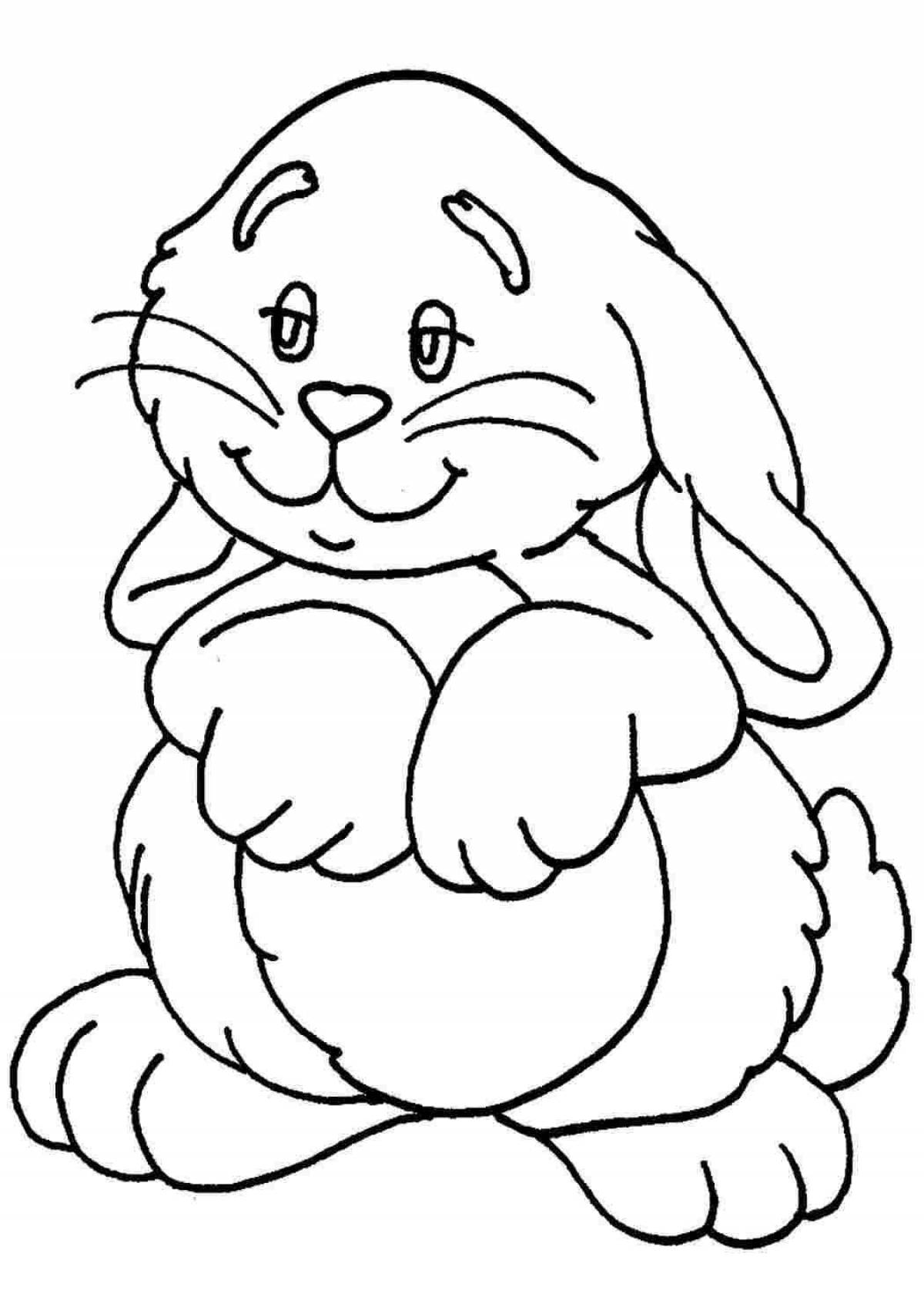 Анимированная раскраска кролик для детей 3 4