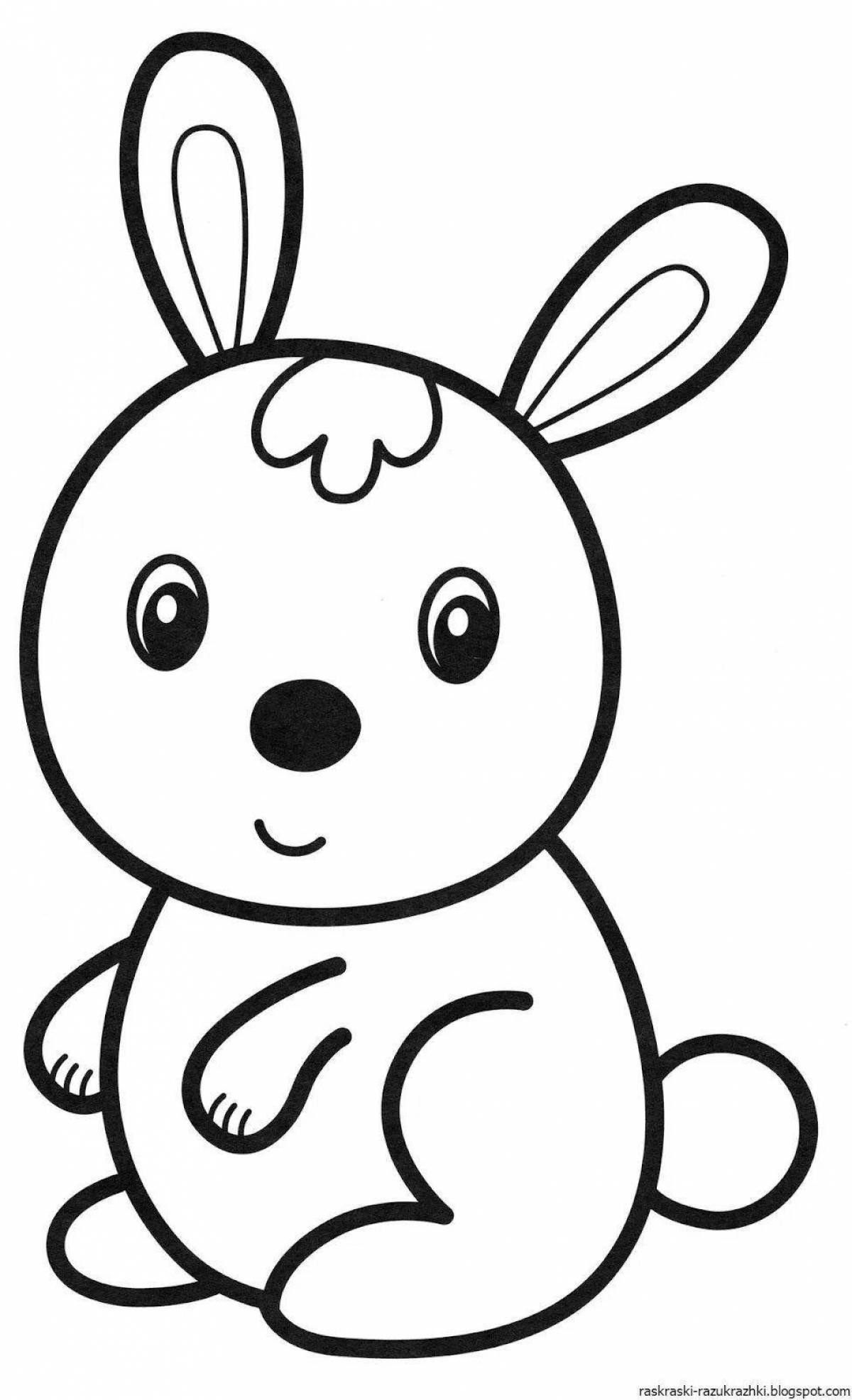 Naughty rabbit coloring for kids 3 4