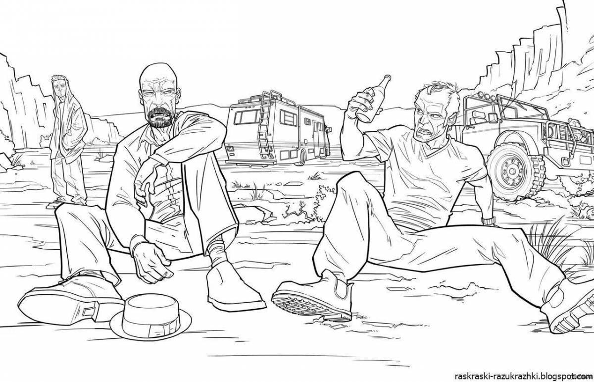 Alluring anime coloring pages in GTA 5