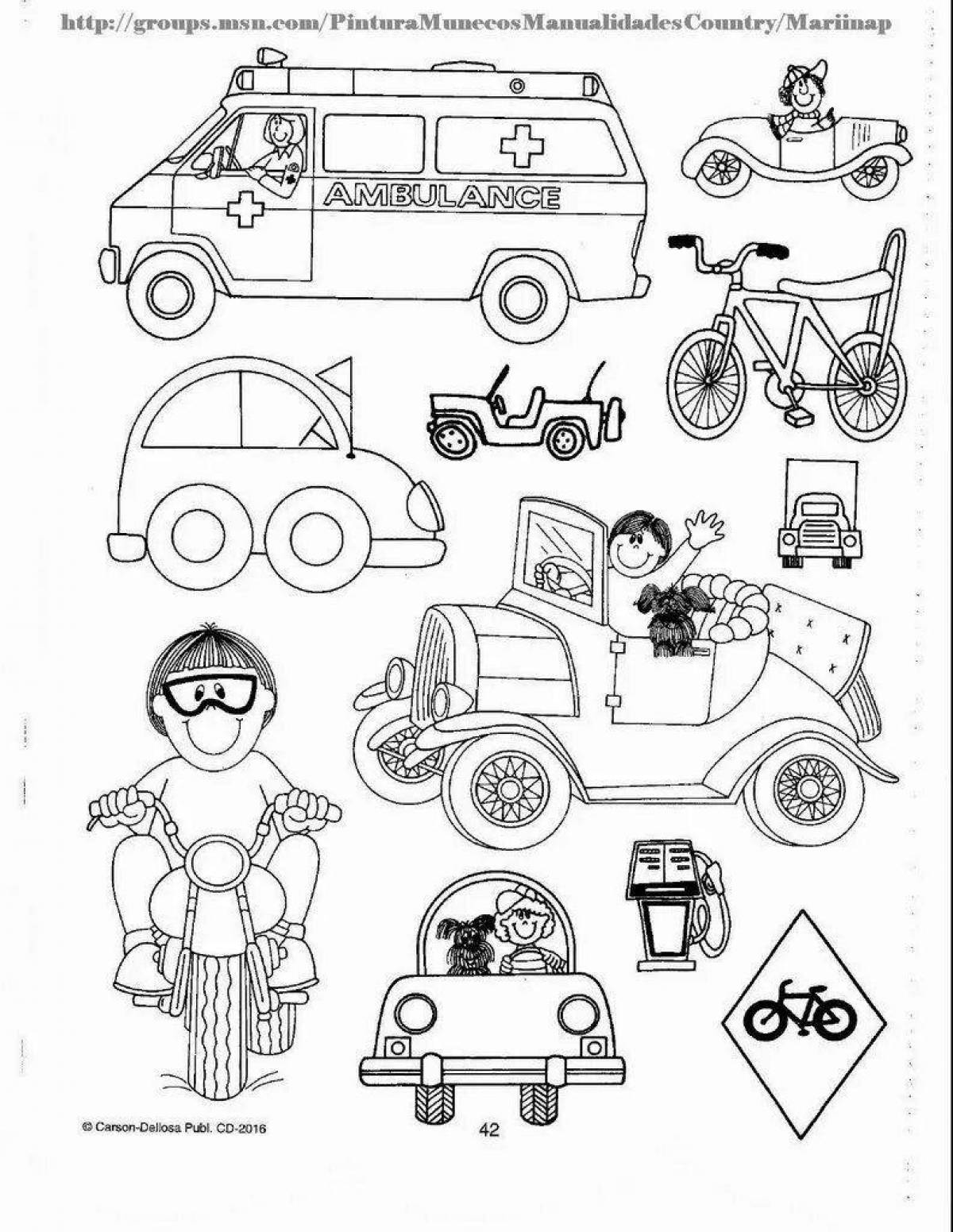 Traffic Profession Coloring Page